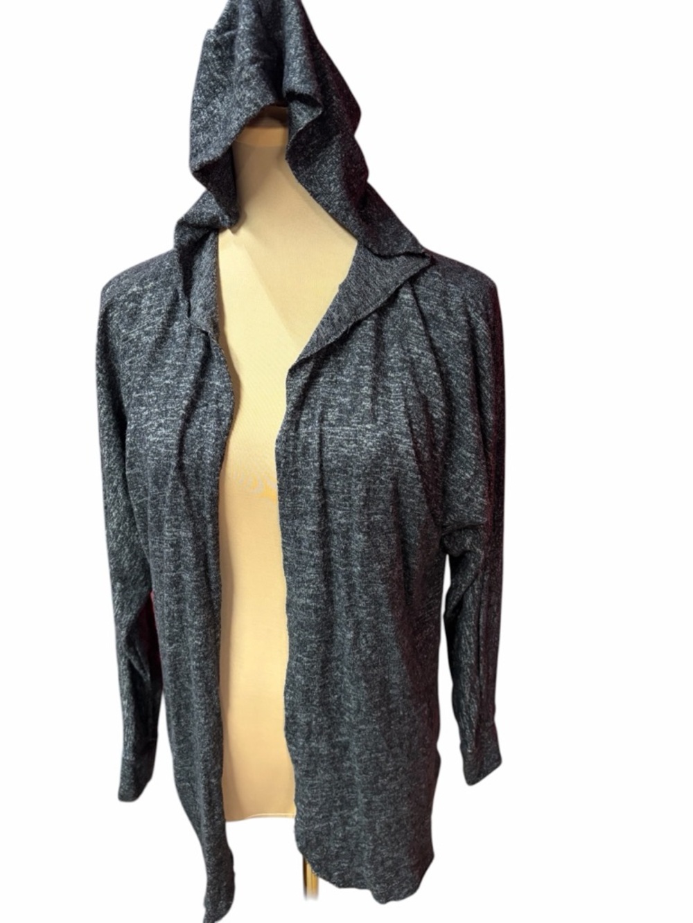 American Eagle Outfitters Heathered Charcoal Gray Soft & Plush Hoodie